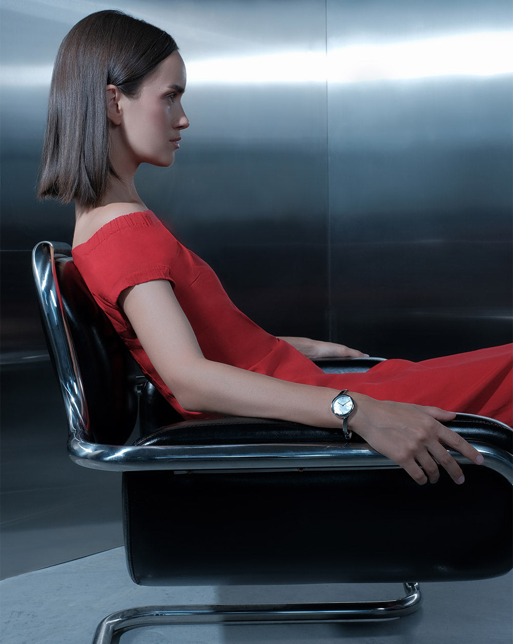 Claire Blue Pear  in Silver by VANNA watches