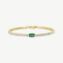 Elara Emerald Tennis Bracelet in Gold Vermeil