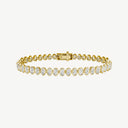 Lyra Oval Tennis Bracelet in Gold Vermeil