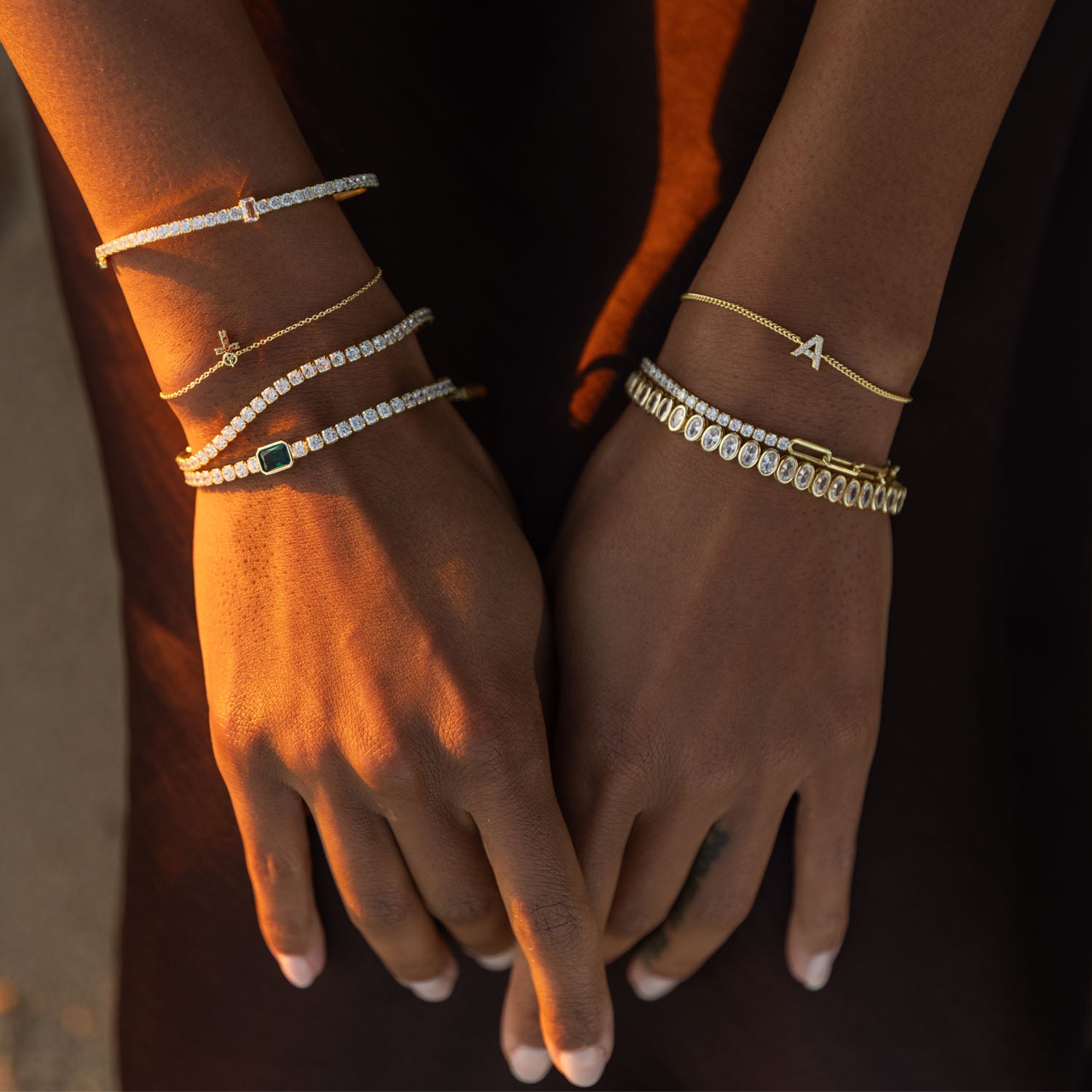 Lyra Oval Tennis Bracelet in Gold Vermeil