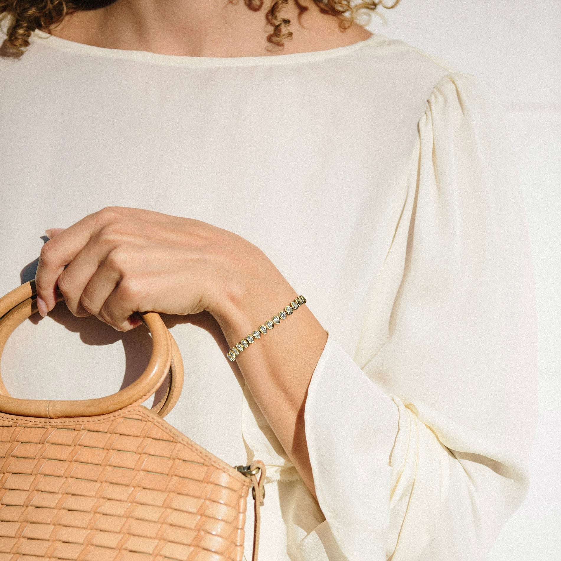 Lyra Oval Tennis Bracelet in Gold Vermeil