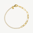 Orion Tennis-Paperclip Bracelet in Gold Vermeil