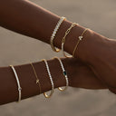 Orion Tennis-Paperclip Bracelet in Gold Vermeil