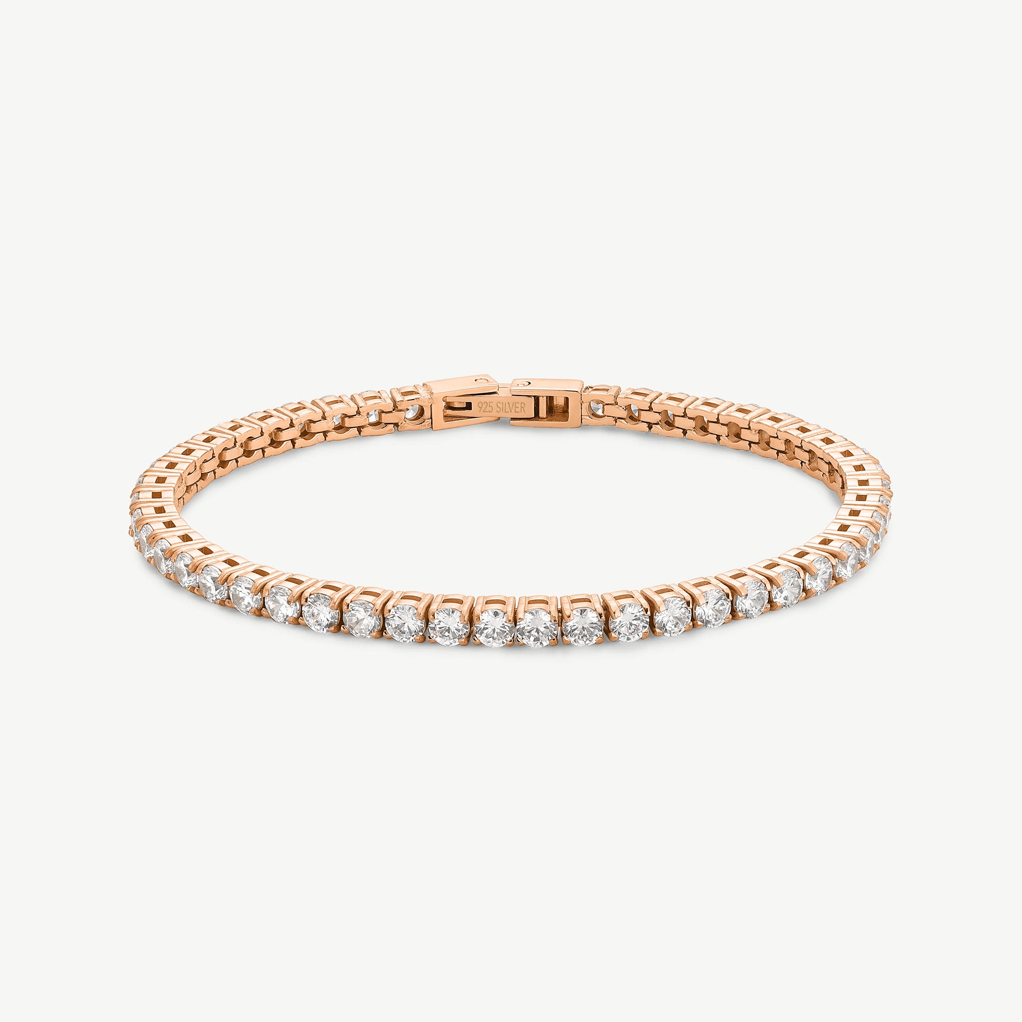 Serena Tennis Bracelet in Rose Gold Vermeil