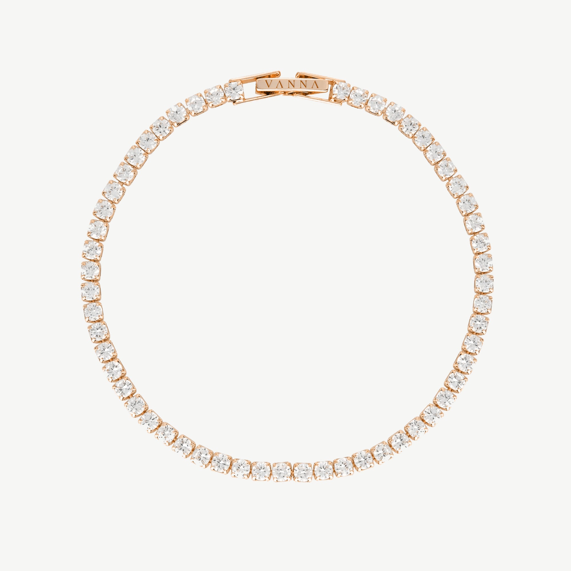 Serena Tennis Bracelet in Rose Gold Vermeil