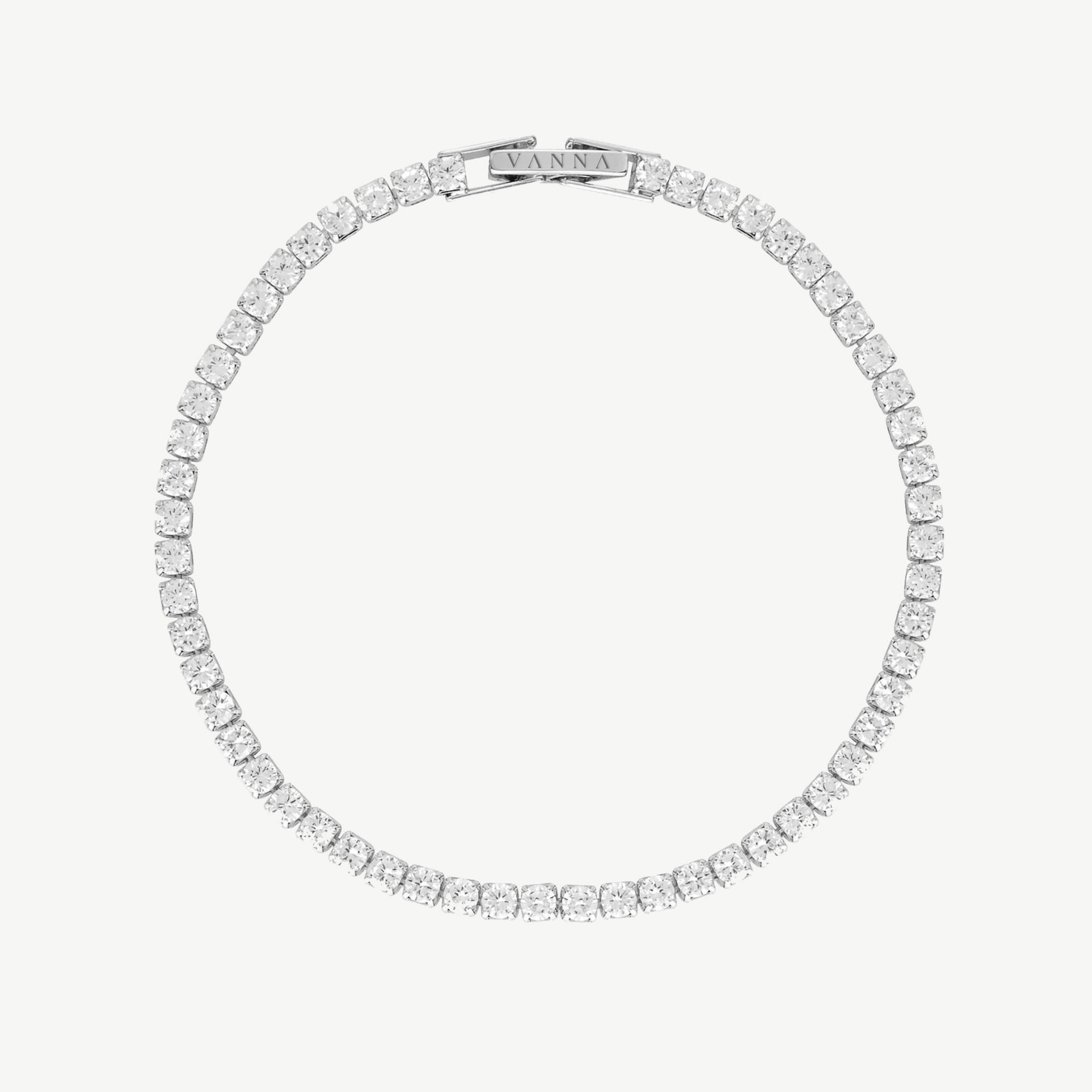 Serena Tennis Bracelet in Rhodium