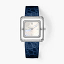 Blue Leather Strap 18mm - Stainless Steel