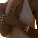 Aria Initial Curb Chain Bracelet in Gold Vermeil