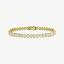 Lyra Oval Tennis Bracelet in Gold Vermeil