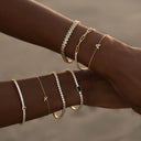 Serena Tennis Bracelet in Gold Vermeil