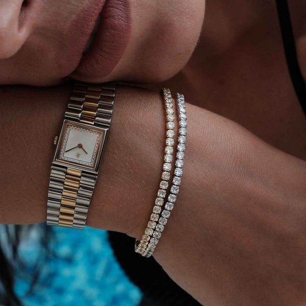 Serena Tennis Bracelet in Rhodium