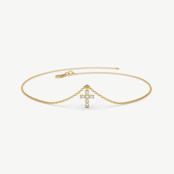 Vera Cross Chain Bracelet in Gold Vermeil