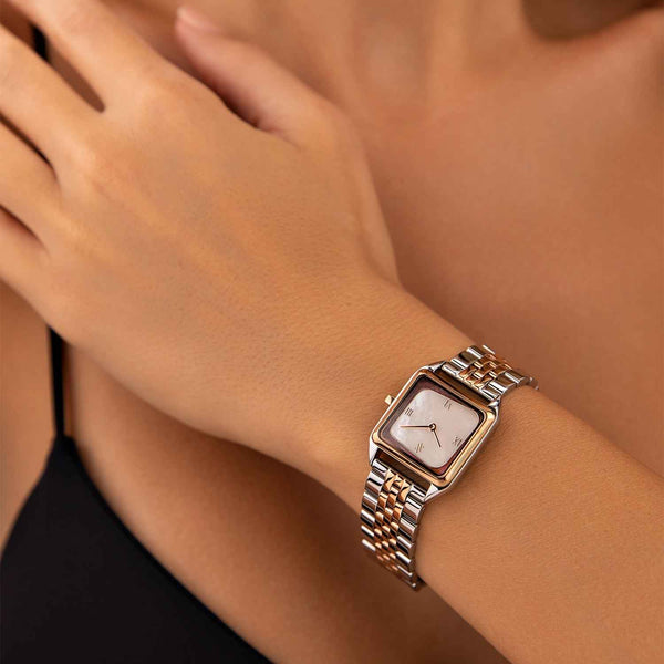 Geminus Strawberry Quartz and Pearl women's watch- VANNA