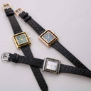 Umbra Stainless Steel Leather Strap - VANNA